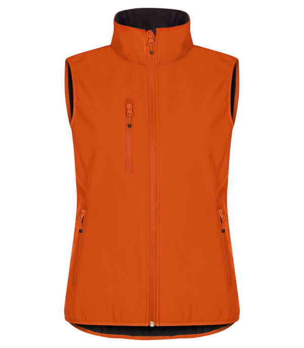 Clique Classic softshell ds bodywarmer diep oranje 44/xxl