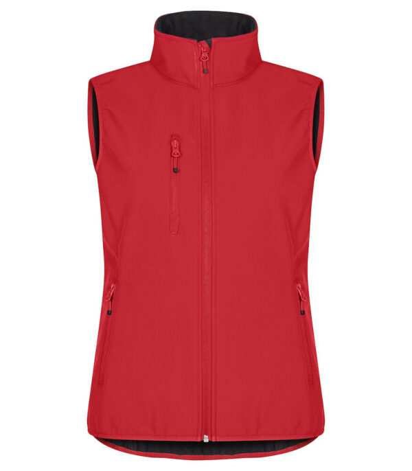 Clique Classic softshell ds bodywarmer rood 44/xxl