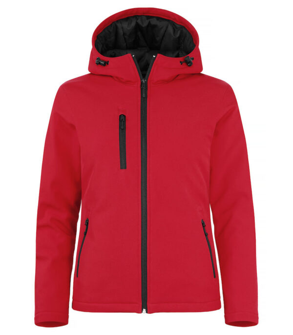 Clique Padded hoody softshell ladies rood xxl