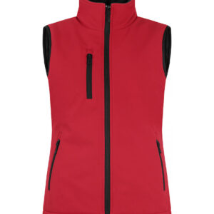 Clique Padded softshell bw ladies rood xxl