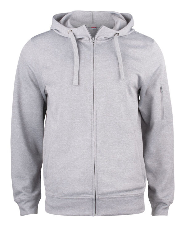 Clique Basic Active Hoody FZ grijsmelange 4xl