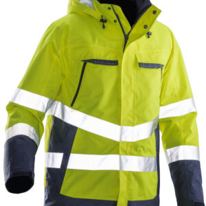 Jobman 1383 Hi-vis lined jacket geel/navy 4xl