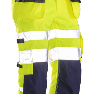 Jobman 2217 Hi-vis long shorts geel/navy D124