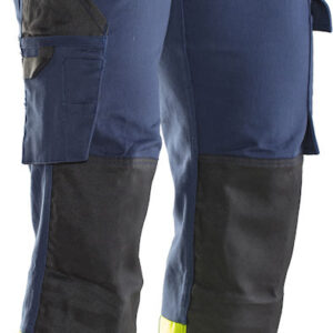 Jobman 2277 Hi-vis trousers hp navy/geel D120