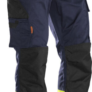 Jobman 2513 Hi-vis trousers hp navy/geel D120