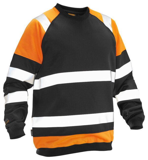 Jobman 5124 Sweatshirt Hi-Vis zwart/oranje 4xl