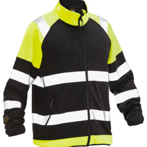 Jobman 5127 Softshell light jacket Hi-Vis zwart/geel 4xl