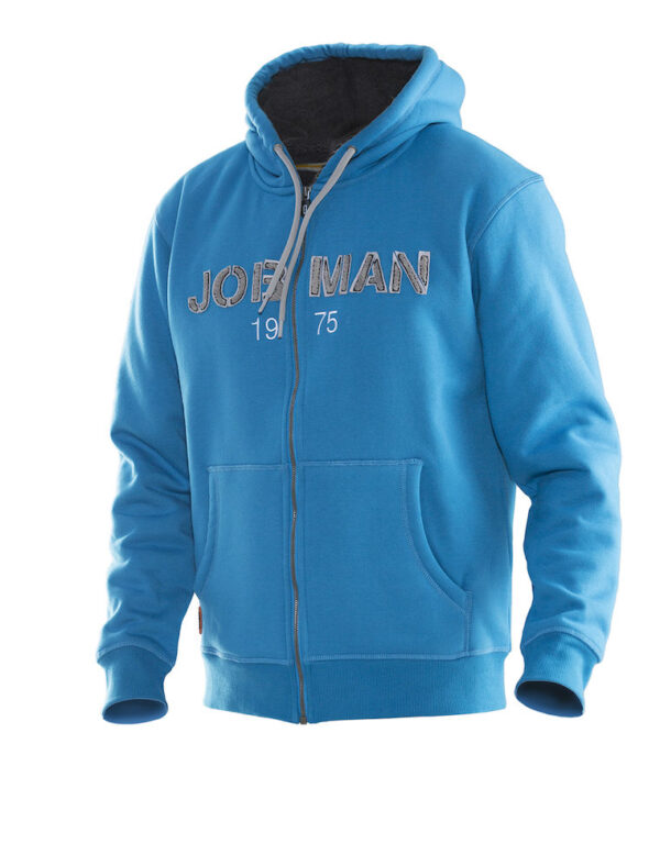 Jobman 5154 Vintage hoodie lined ocean/grijs 3xl