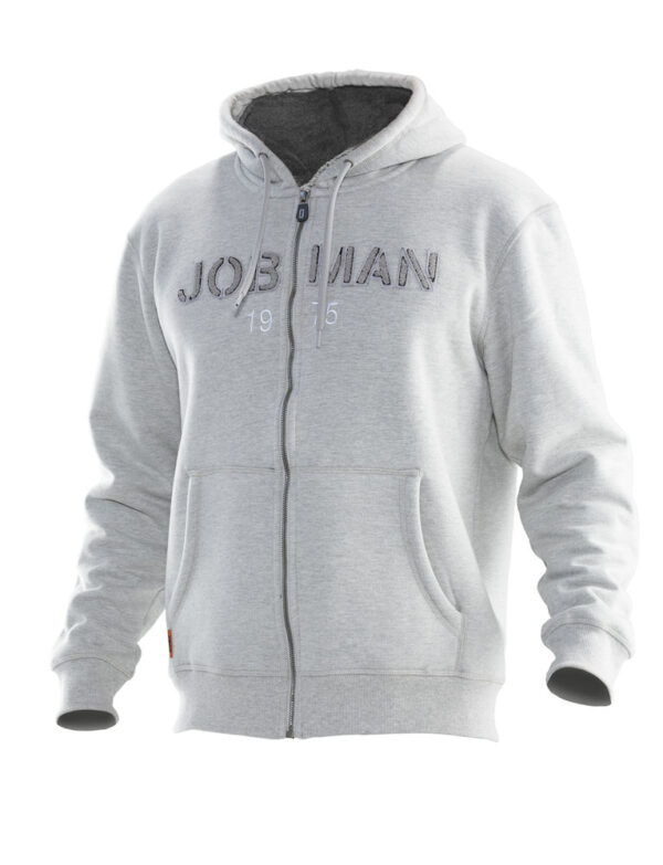 Jobman 5154 Vintage hoodie lined li-do-grijs 3xl