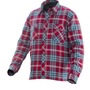 Jobman 5157 Flannel shirt lined rood/blauw 3xl