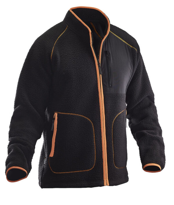 Jobman 5161 pile jacket zwart/oranje 3xl